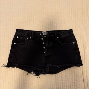 AGOLDE Black Denim Shorts